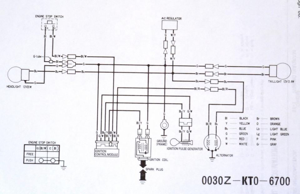 How much power comes off my dirt bike charging system ... 2002 honda xr 100 wiring diagram 