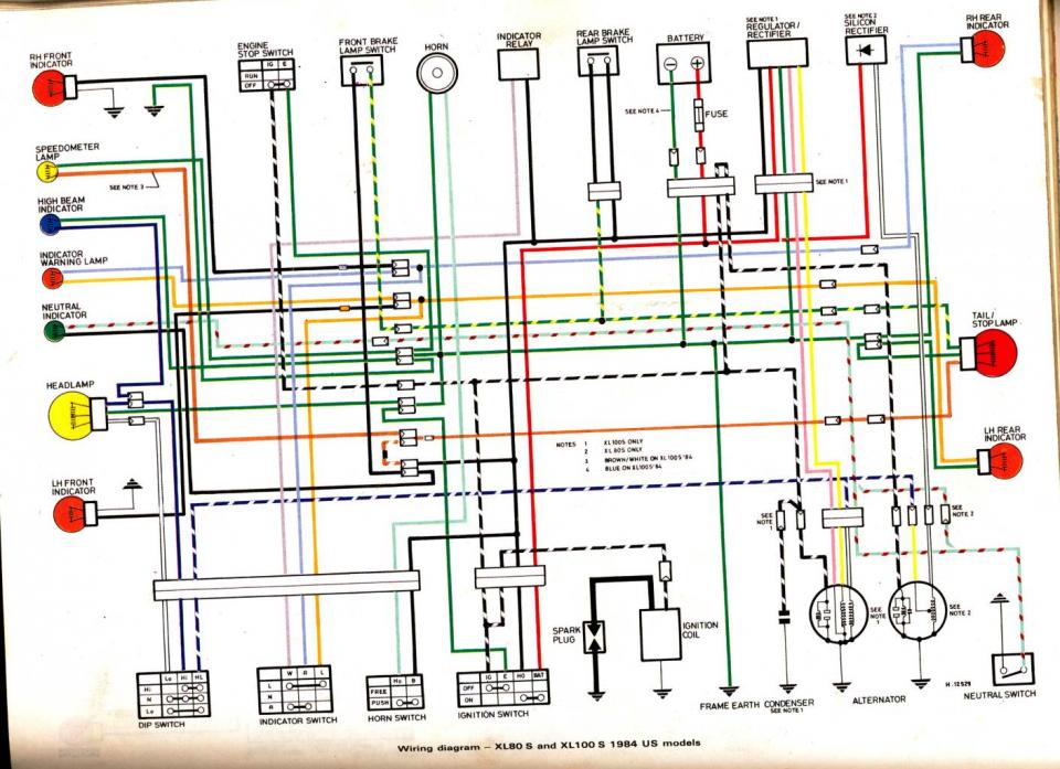 1984 XL 100 Turn Signals Don't Flash - XR/CRF80-200 ... 2002 honda xr 100 wiring diagram 