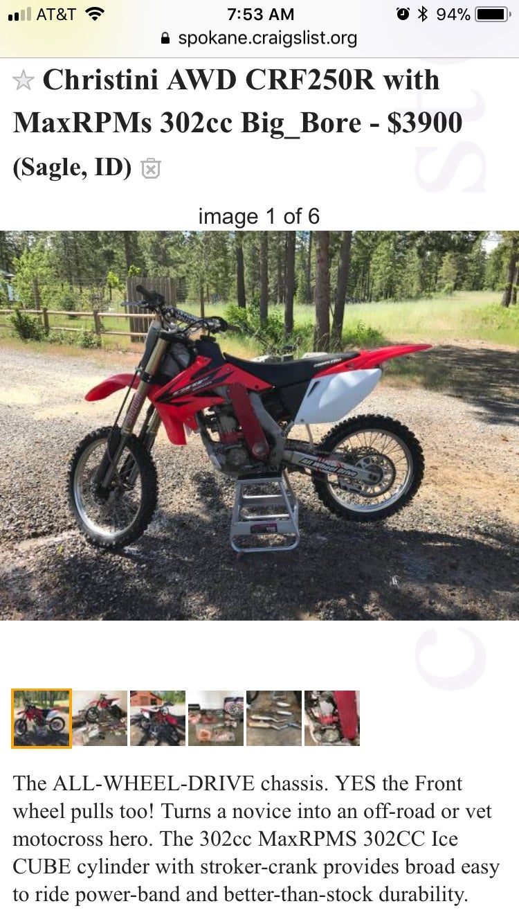 125 2 stroke dirt bike for sale craigslist
